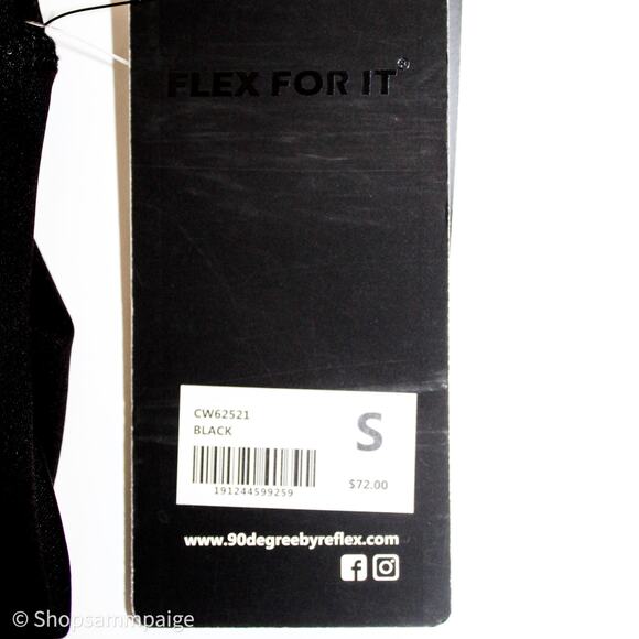 90 Degree Reflex Hi Rise Capri Leggings Black Small NWT - Picture 9 of 9